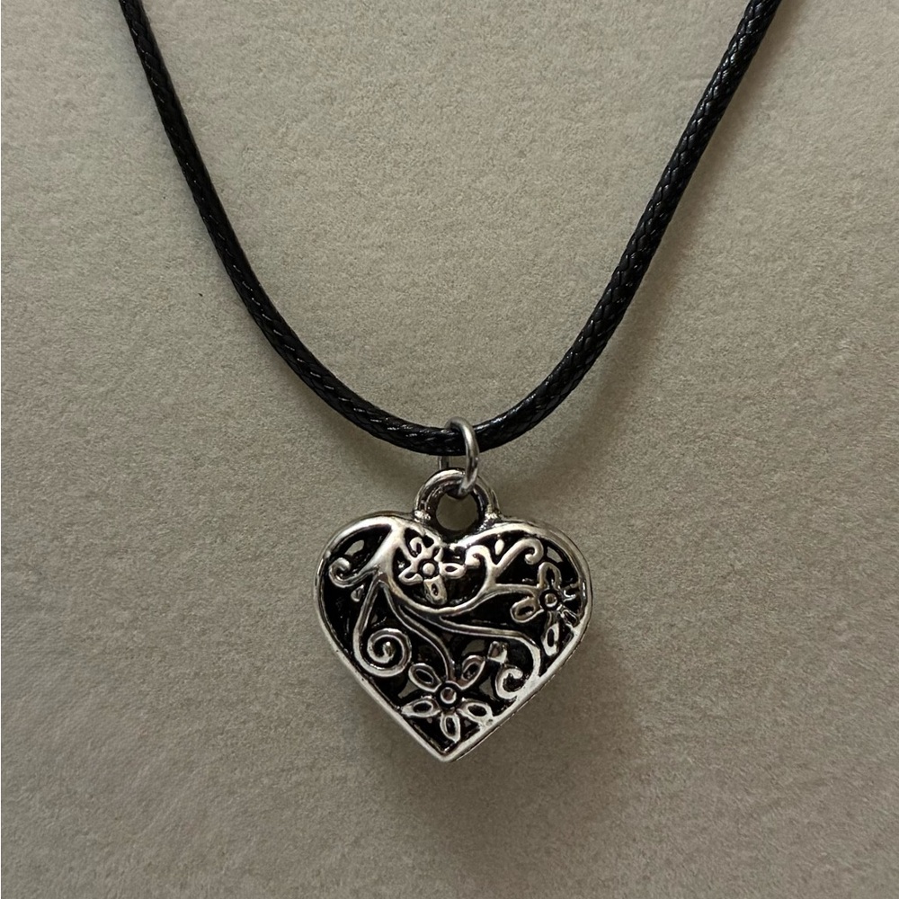 Silver Heart Pendant Necklace
